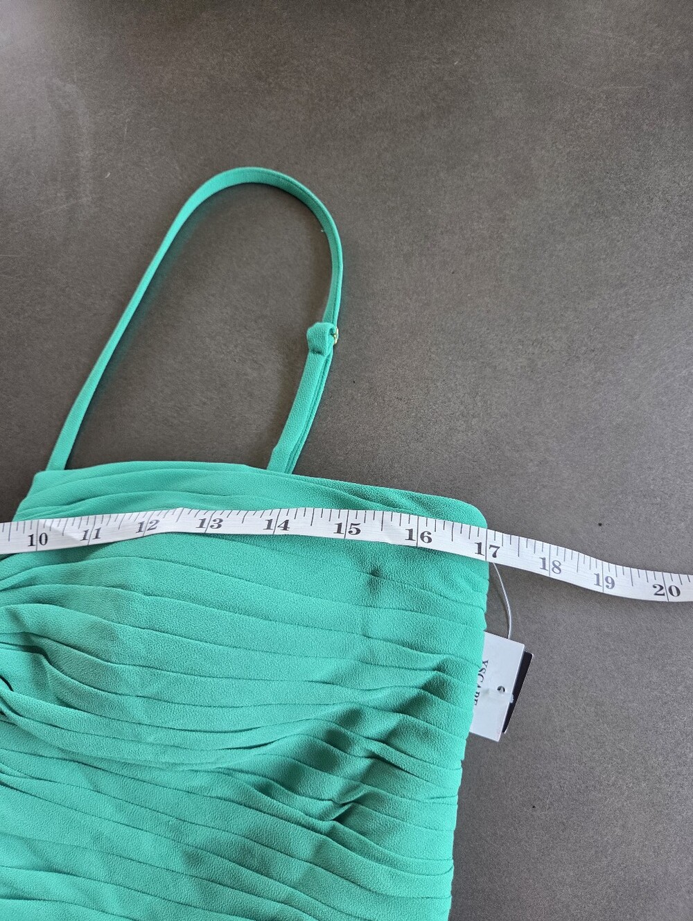 Xscape Green Sleeveless Pleated Chiffon Maxi Gown Size 8P $259 NWT - Picture 12 of 14